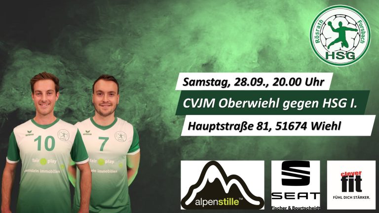 Vorbericht: CVJM Oberwiehl – HSG Rösrath/Forsbach